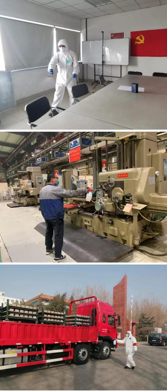 公共區(qū)域、生產(chǎn)車間：消毒、消毒、消毒